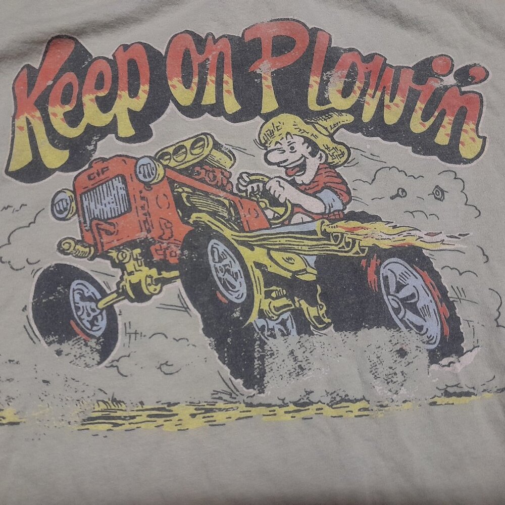Vintage Chip and Pepper KEEP ON PLOWIN' Shirt 90s Single Stitch ~Men's Small USA